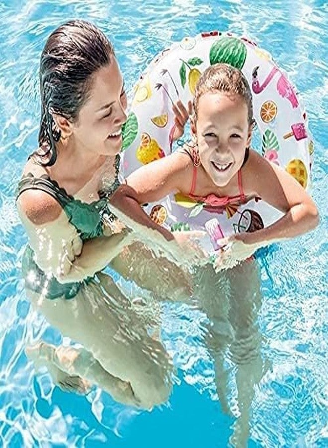 DIPDEY Pool Party Swimming Ring Swim Tube for Kids Swimming Learing Ring for Girls and Boys Swimming Tube Inflatable Swim Ring(3-6Year) (20 inch Tube) Pack of 1 - Image 3